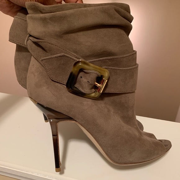 Burberry Suede Open Toe Bootie - Picture 2 of 6
